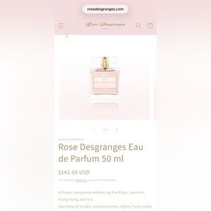 Like New! Rose Desgranges Eau de Parfum 50 ml
